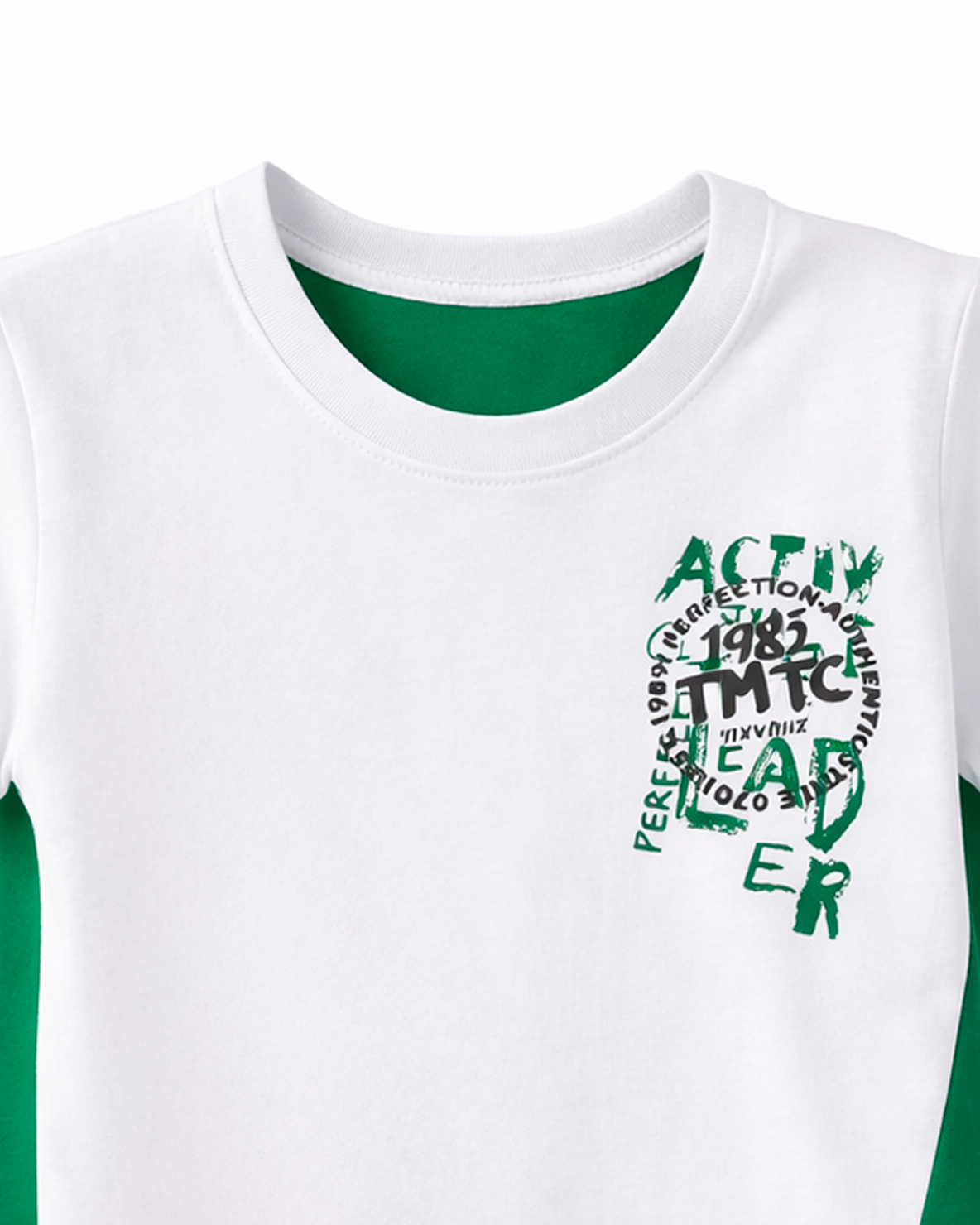 Camiseta Niño Estampado Active Leader Verde