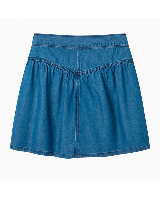 Falda Infantil Azul con Botones
