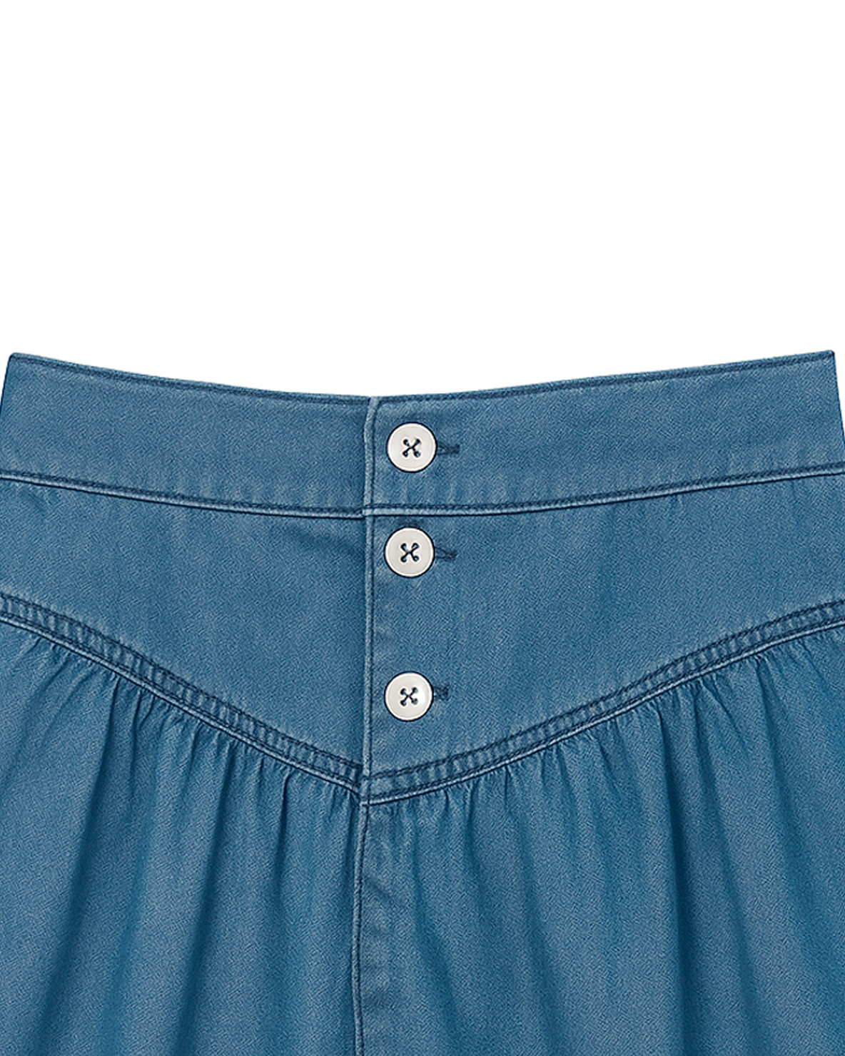 Falda Infantil Azul con Botones