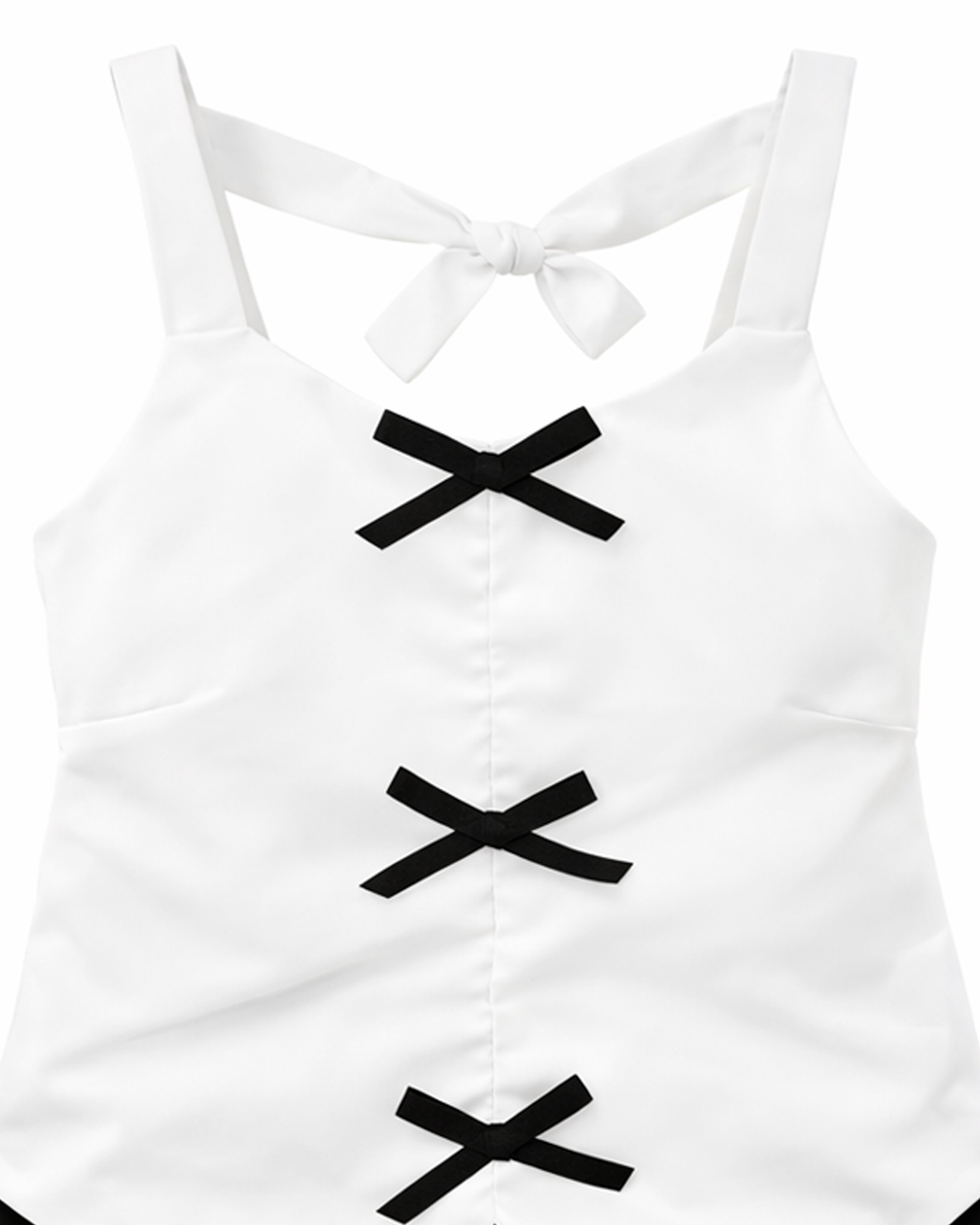 Conjunto Niña Blusa Lazos y Falda Capas Negra
