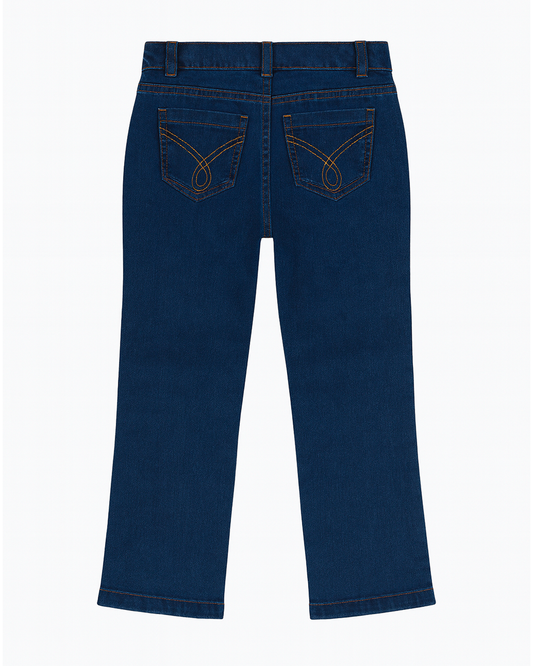 Pantalón de mezclilla azul clásico, corte recto