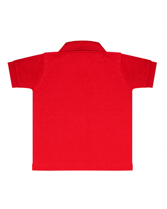 Polo básico para recien nacido niño Rojo