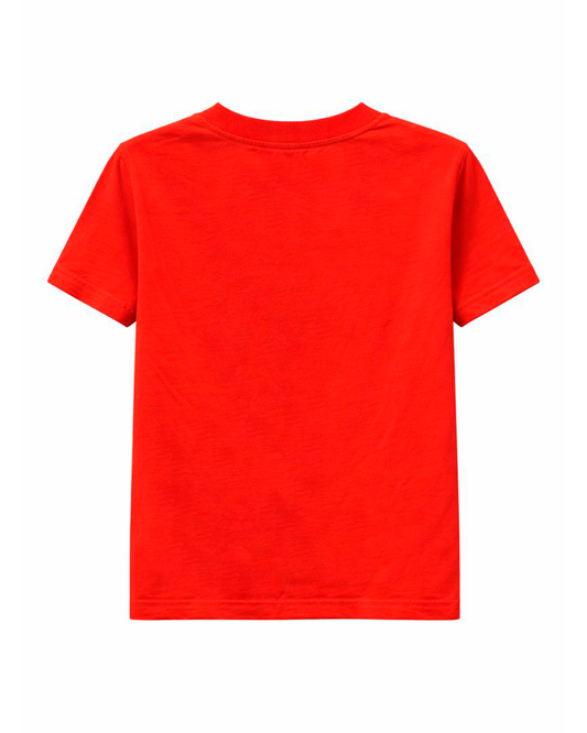 Camiseta Infantil Roja con Estampado Gráfico