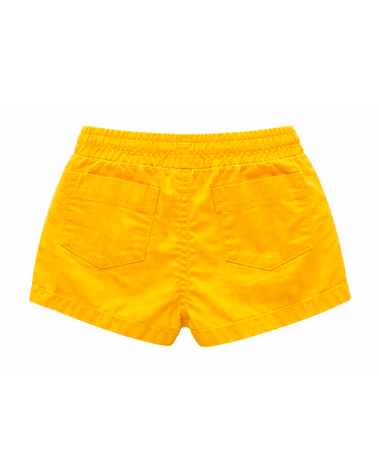Short Niña Cordón Ajustable Amarillo