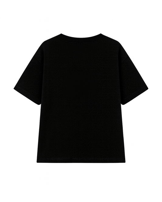 Camiseta Oversize Negra con Estampado “Be Brave”