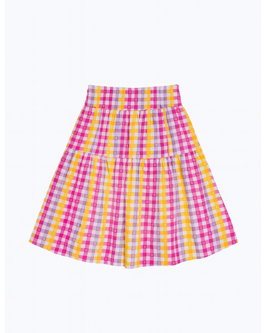 Falda cuadros multicolor
