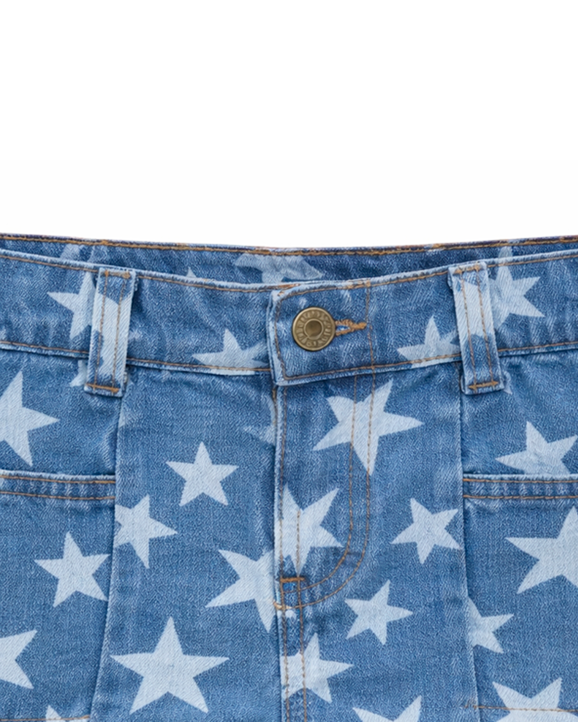 Short Niña Denim Estampado Estrellas