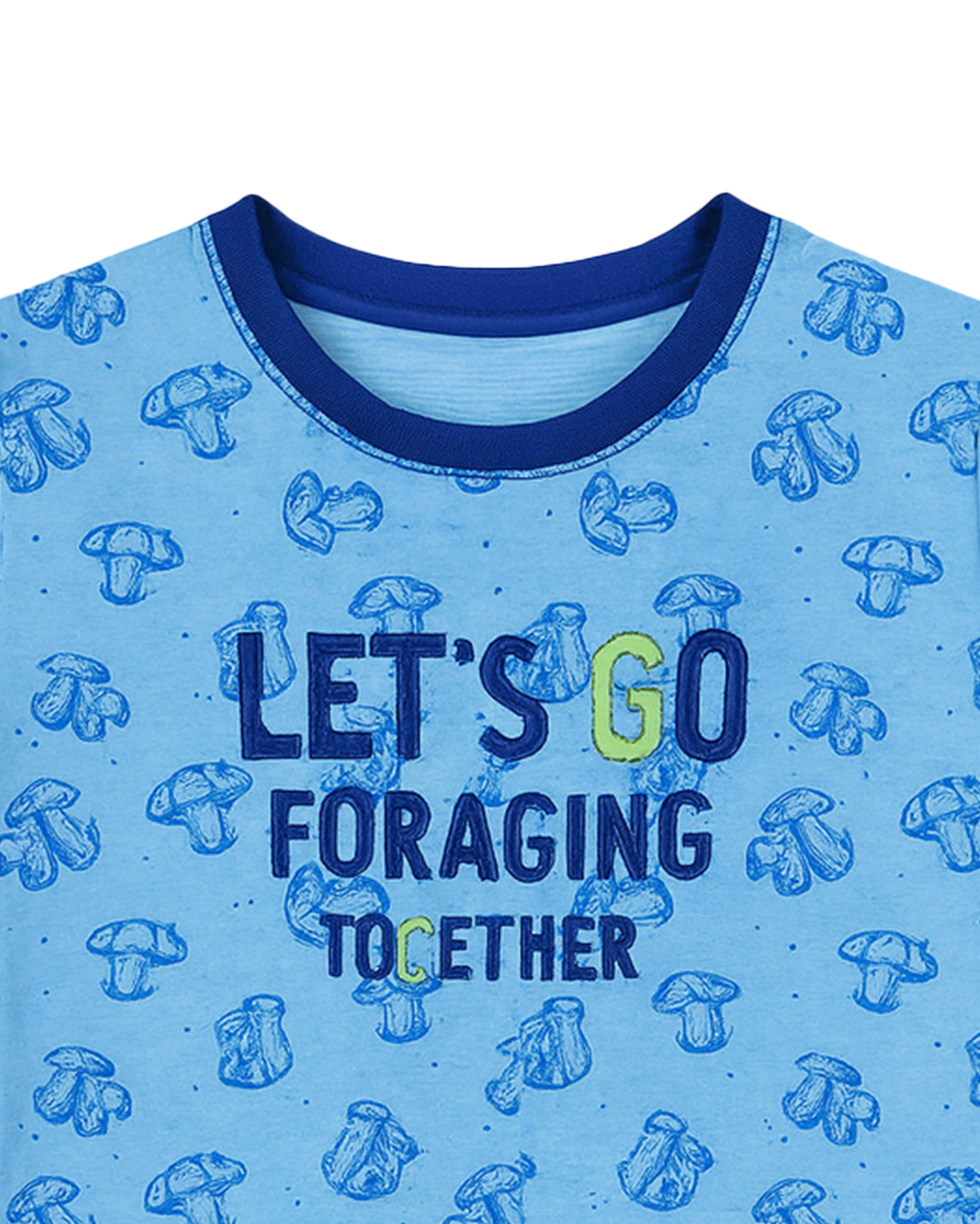Camiseta Estampada- Azul Claro