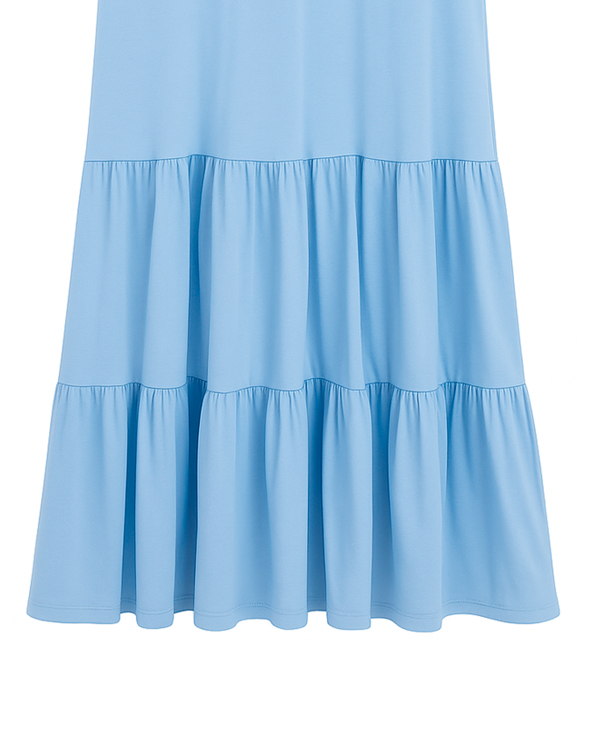 Vestido Infantil Azul Cielo con Volantes