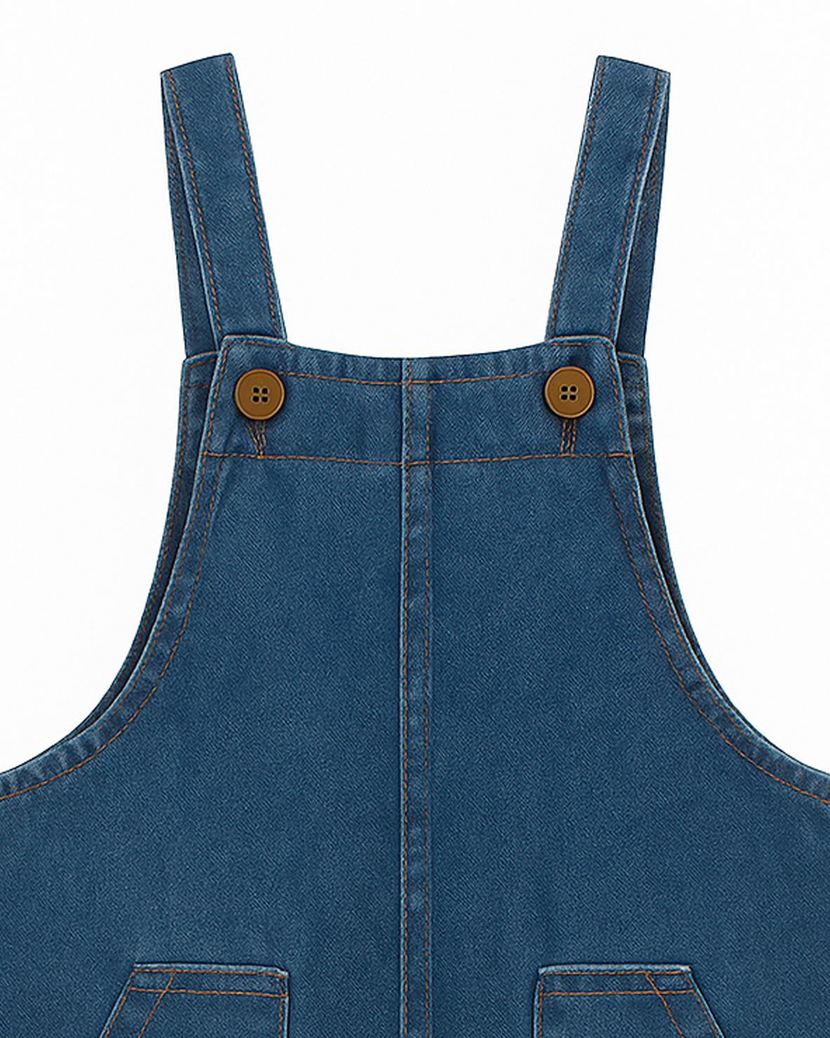 Overol Infantil en Denim Azul Medio