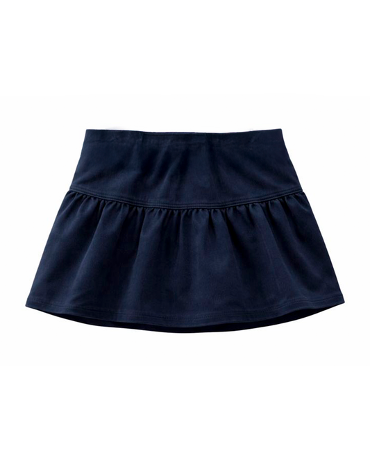 Falda Azul Marino con Botones Frontales