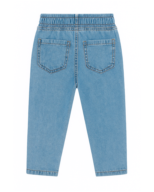 Jean Infantil Claro con Cordón Blanco