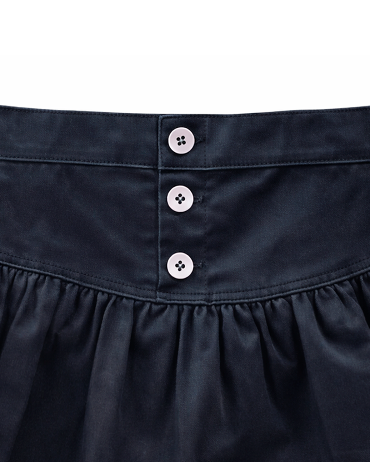 Falda Azul Marino con Botones Frontales