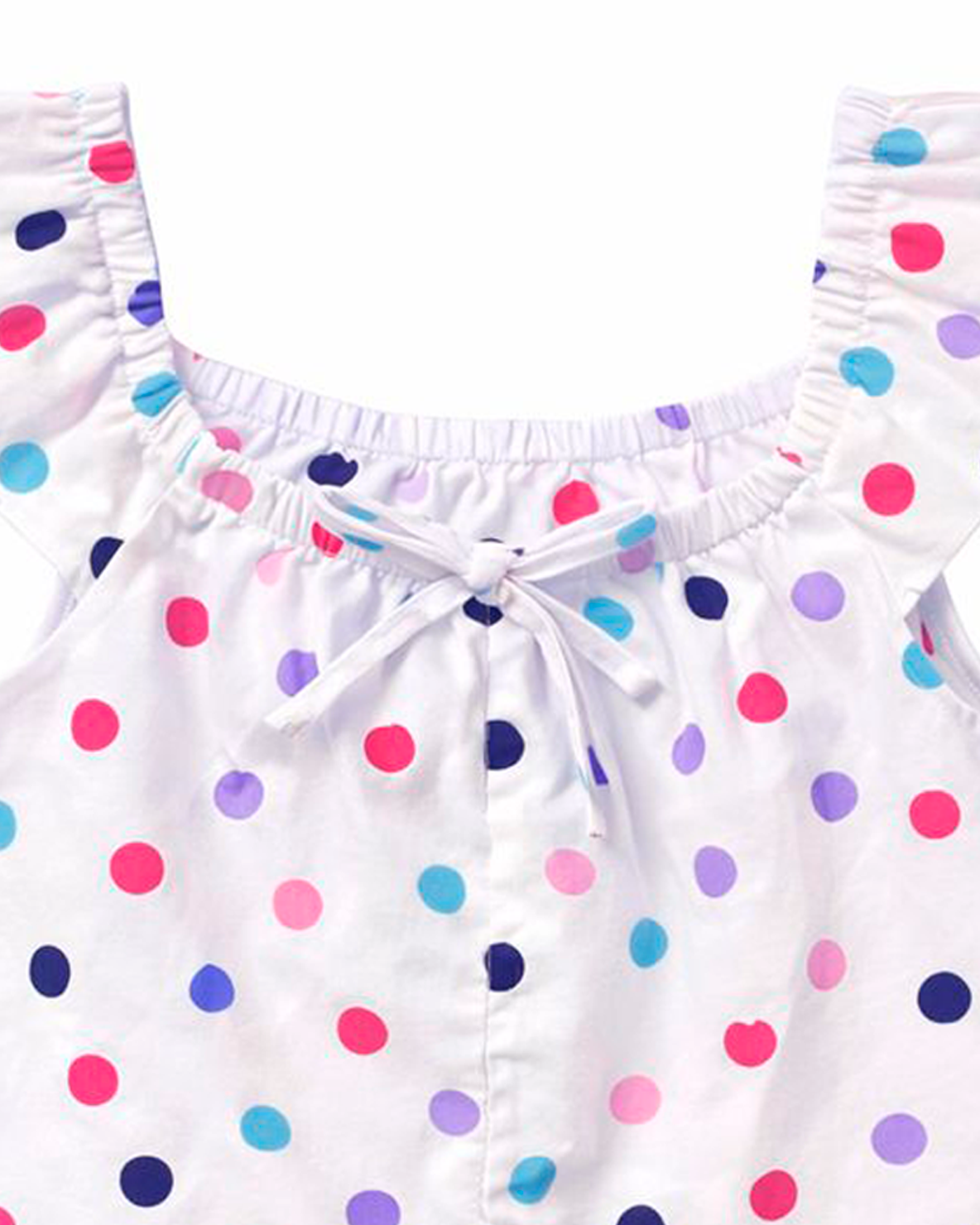 Blusa Infantil Blanca Estampada de Puntos