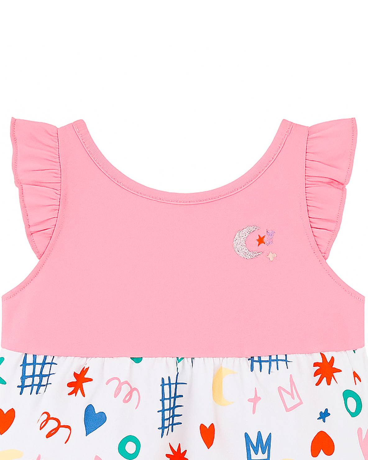 Enterizo de Bebé Rosa con Estampado Divertido Multicolor