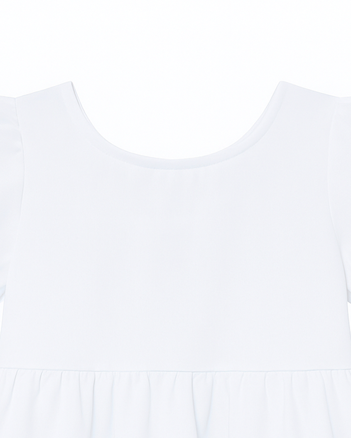 Blusa Infantil Blanca con Espalda Anudada