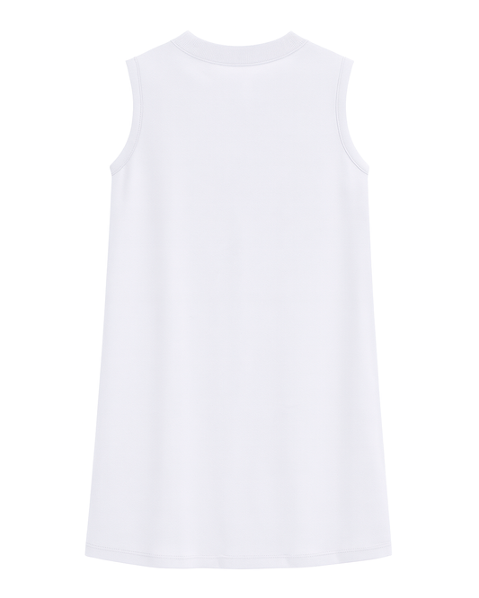 Vestido Tipo Polo Sin Mangas Blanco