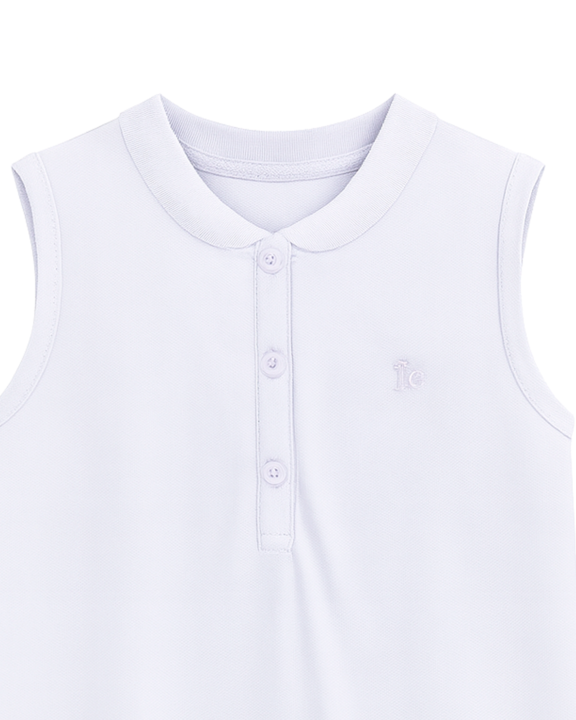 Vestido Tipo Polo Sin Mangas Blanco