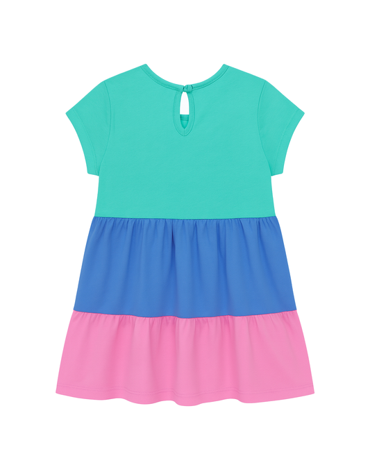 Vestido Infantil Multicolor con Tulipán
