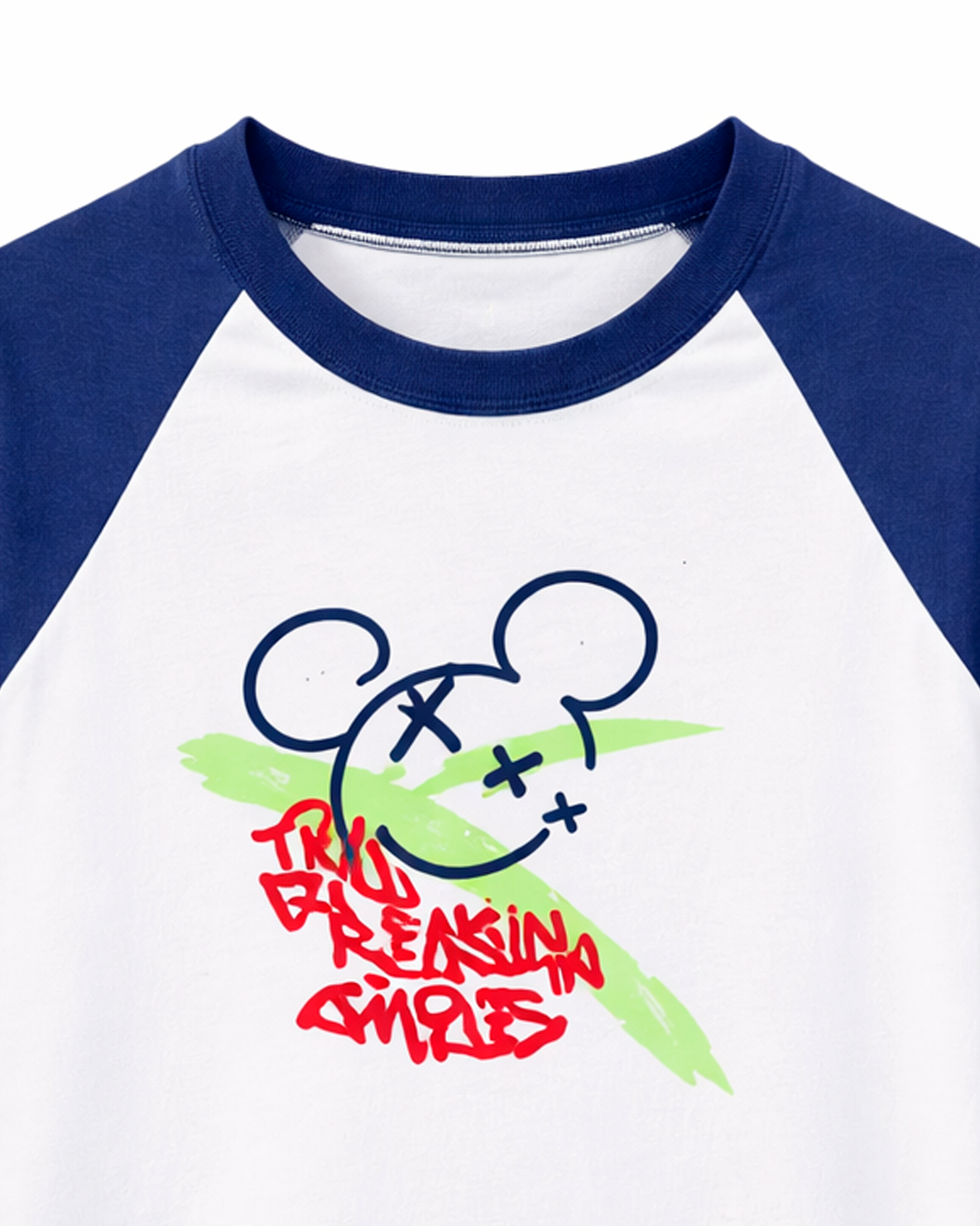 Camiseta Niño Estampado Gráfico Smile Blanco Azul