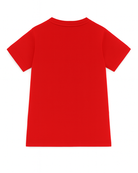 Camiseta basica para niño roja