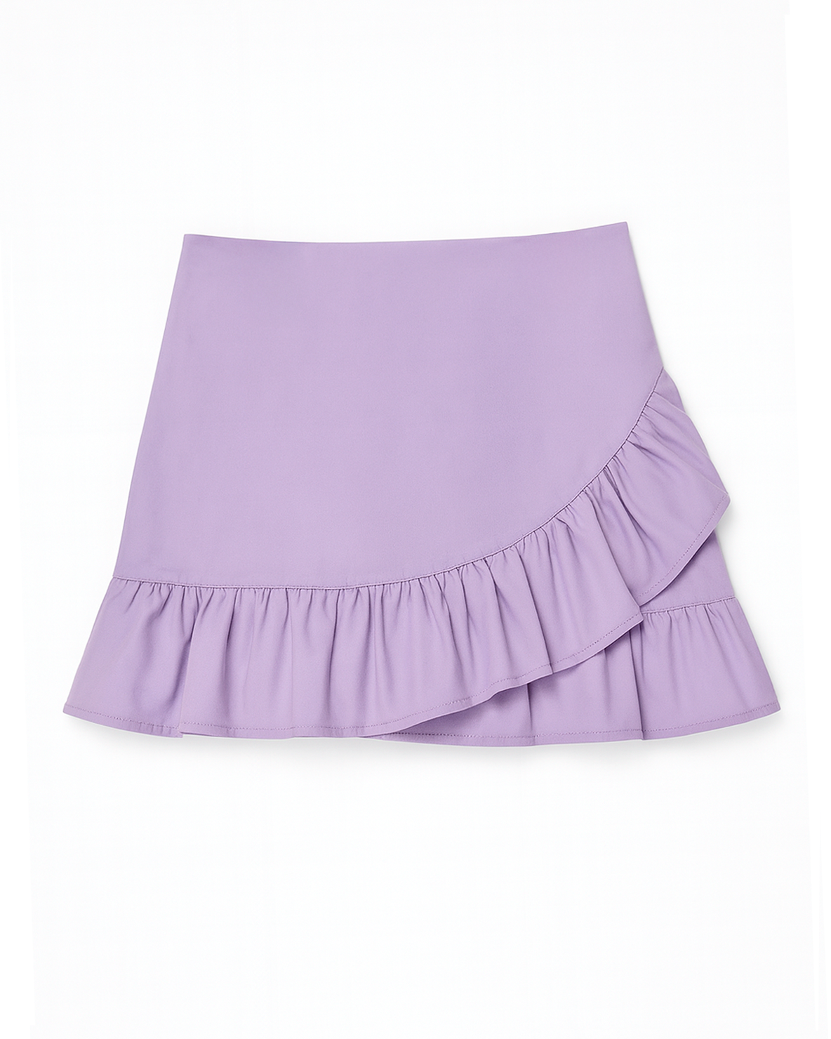 Minifalda Cruzada con Volantes - Lila