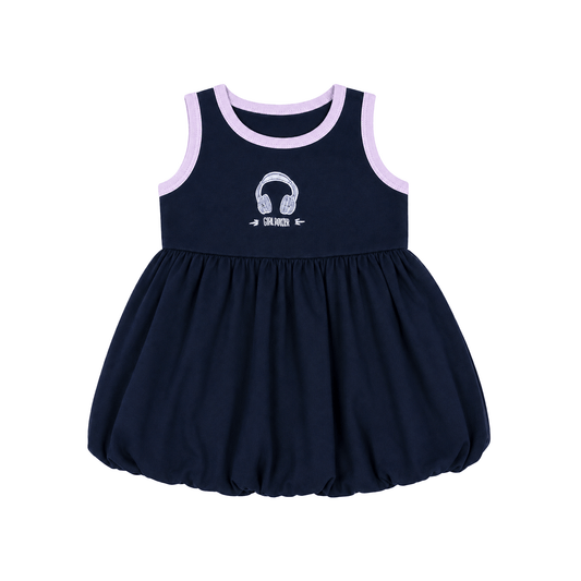 VESTIDO INFANTIL NEGRO - NIÑA - COLECCIÓN VIBRAS URBANAS