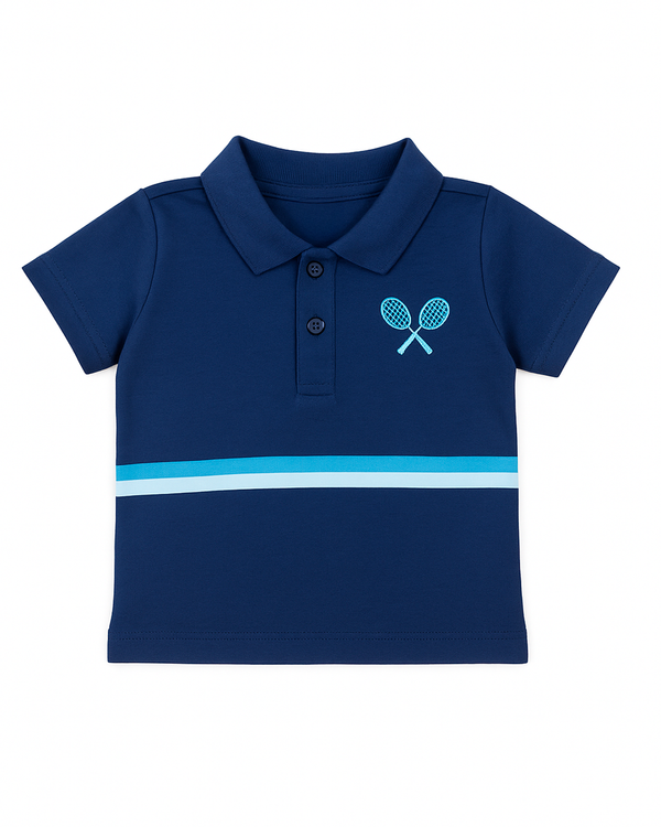 Camiseta polo niño azul bebe