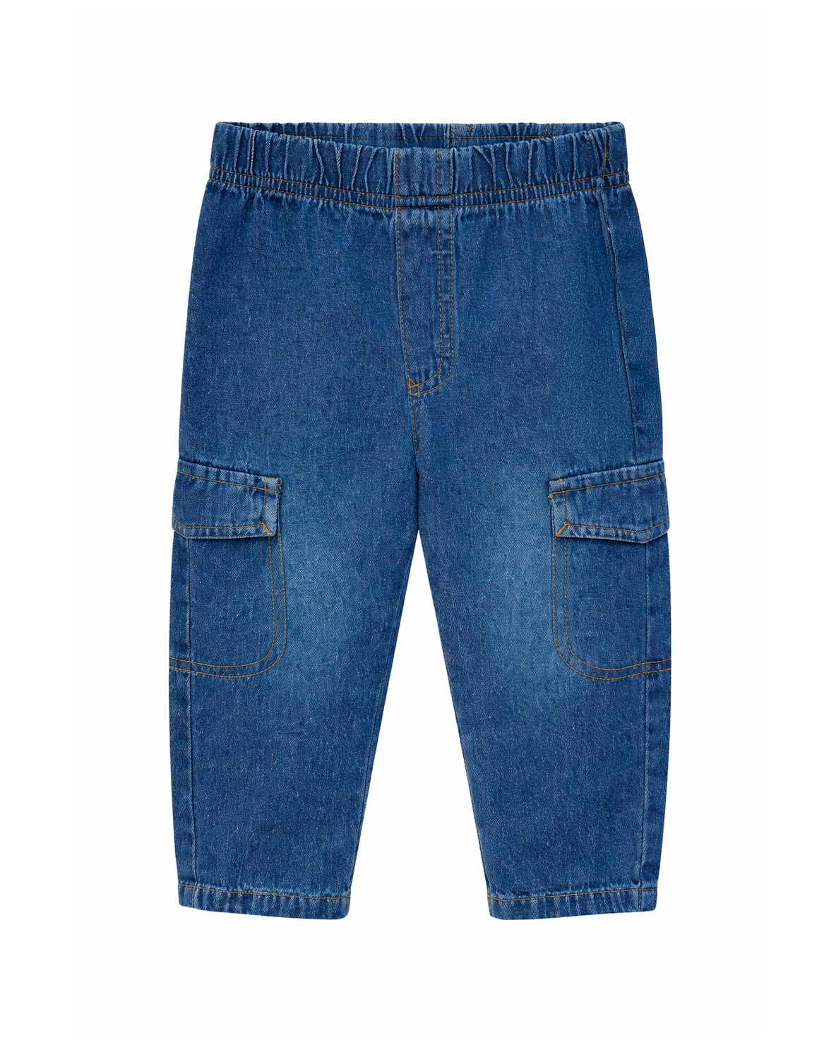 Jean niño denim tipo cargo azul