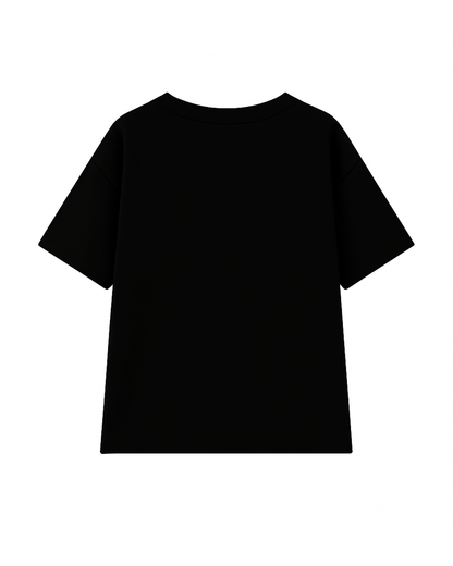 Camiseta Oversize Negra con Estampado “It’s Nice to Be Nice”