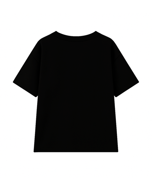 Camiseta Oversize Negra con Estampado “It’s Nice to Be Nice”