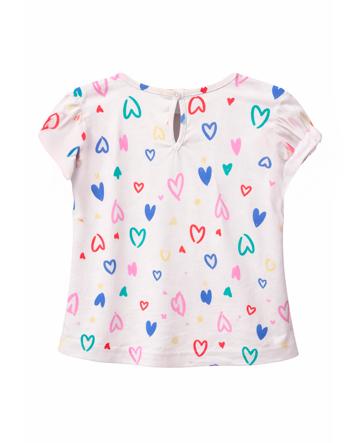 Blusa Infantil Estampada Corazones con Lazos