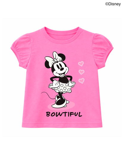 Camiseta niña Minnie Mouse Bowtiful rosada