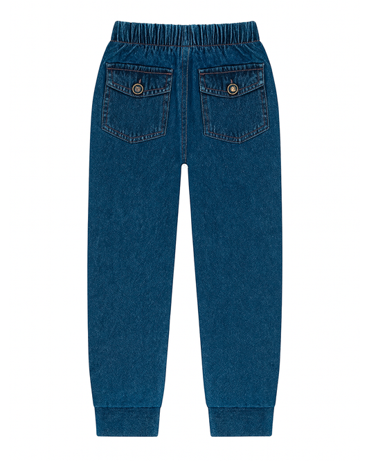 PANTALON DENIM PRETINA CON HILADILLA NIÑA