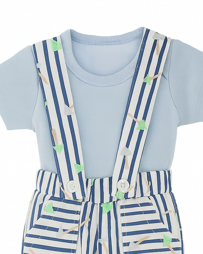CONJUNTO PANTALON RAYAS AZUL