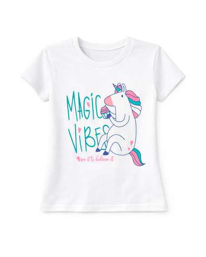Blusa basica para niña Blanca