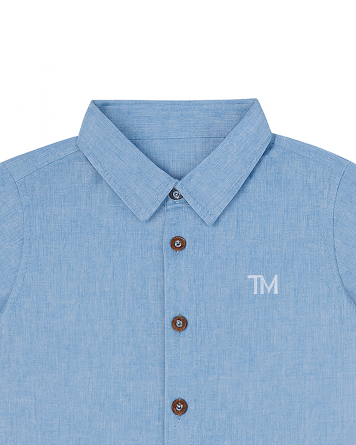 Camisa infantil azul claro con bordado TM