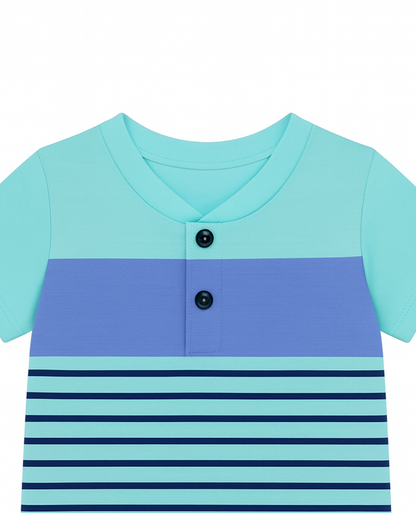 Body Rayado Azul para Bebé