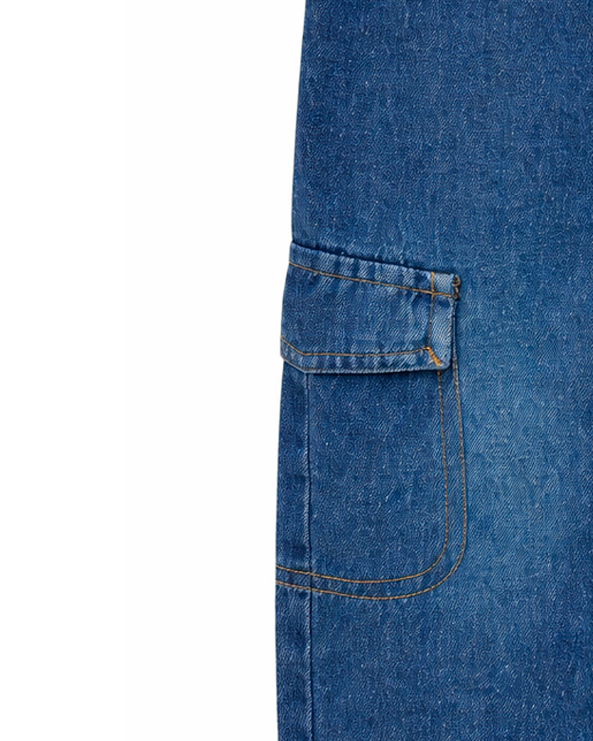 Jean niño denim tipo cargo azul