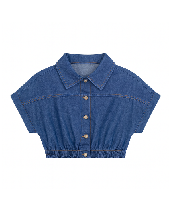 BLUSA M/HOMBRO CAIDO DENIM