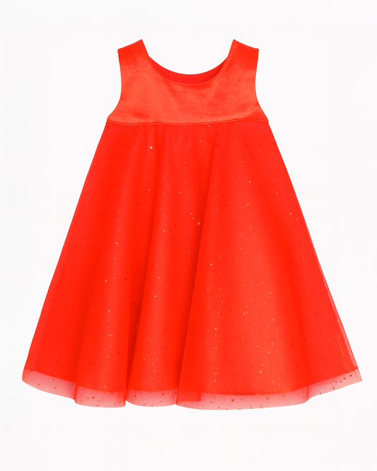 VESTIDO ROJO BRILLANTE