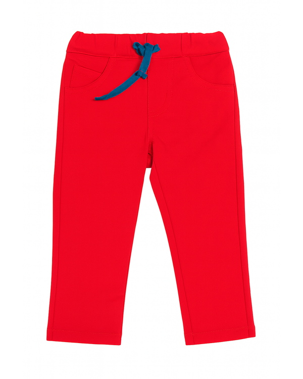 Pantalón Rojo Niño – Ajuste Cómodo y Detalles a Contraste