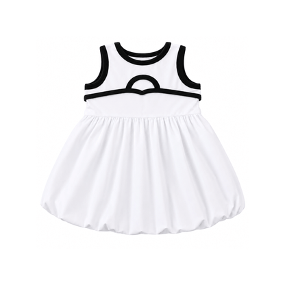 VESTIDO INFANTIL BLANCO - NIÑA - COLECCIÓN VIBRAS URBANAS