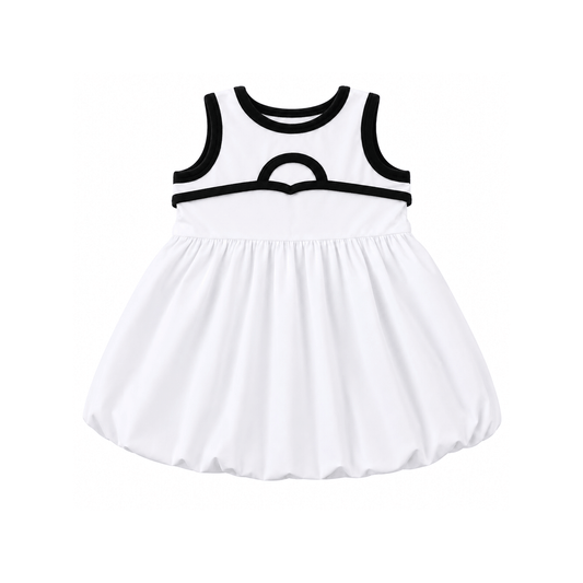 VESTIDO INFANTIL BLANCO - NIÑA - COLECCIÓN VIBRAS URBANAS