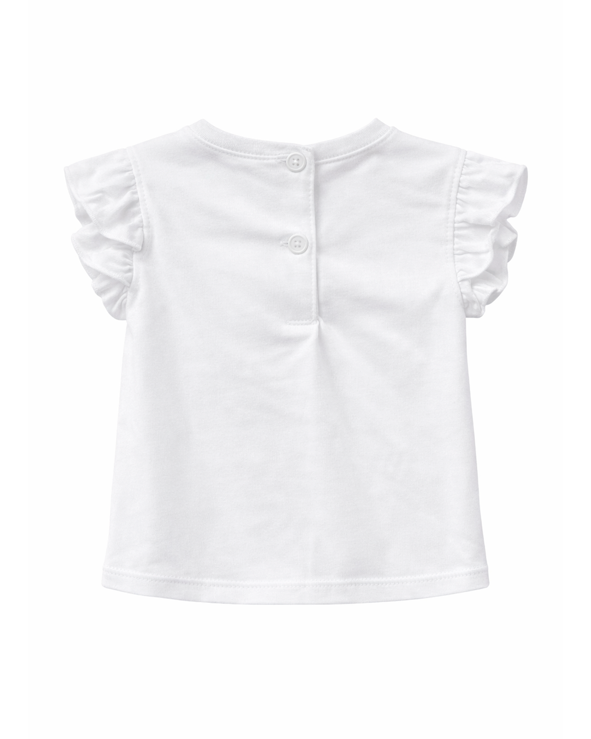 Blusa Bebé Niña Bordado Arcoíris Blanco