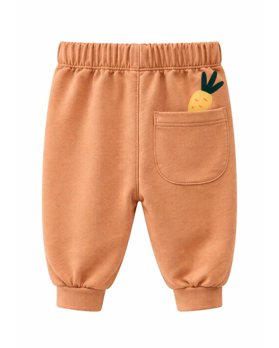 Pantalón Jogger Color Terracota con Detalle de Zanahoria