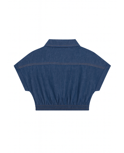 BLUSA M/HOMBRO CAIDO DENIM