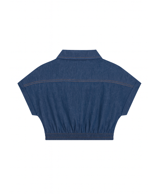 BLUSA M/HOMBRO CAIDO DENIM