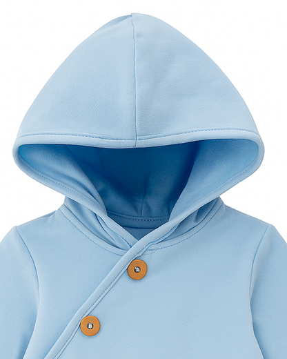 CHAQUETA CRUZADO NIÑA CELESTE