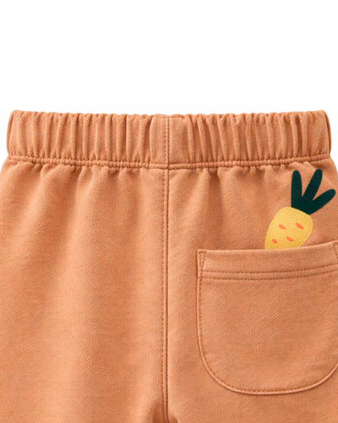 Pantalón Jogger Color Terracota con Detalle de Zanahoria